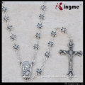 2012 Latest metal flower shaped Catholic rosary
